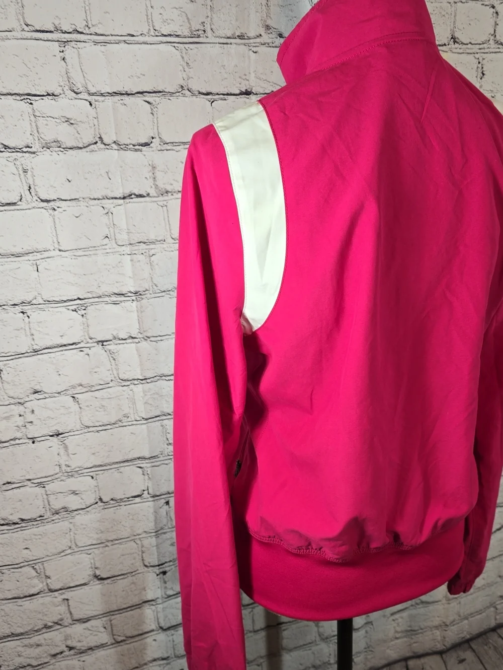 Nike Women's Hot Pink Track Jacket with White Panels Size M